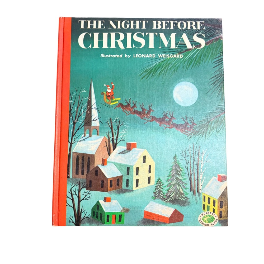 The Night Before Christmas Leonard Weisgard Grosset Dunlap Nursery Treasure Book
